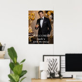 Photo men guys welcome birthday party ポスター (ホームオフィス)