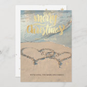 Photo Merry Christmas Beach Hearts  (正面/裏面)