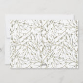 Photo Merry Christmas Pine Berries Elegant シーズンカード (裏面)