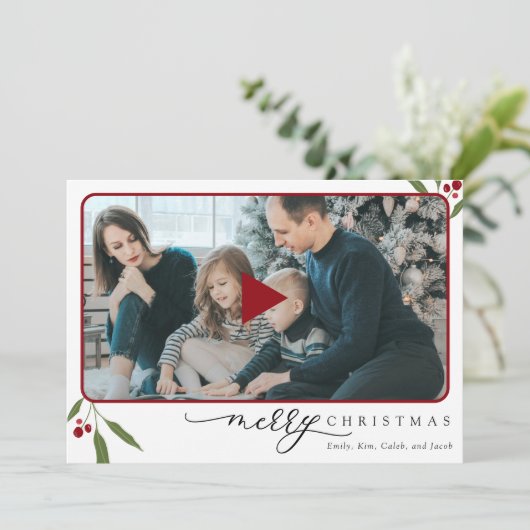 Photo Merry Christmas QR Code Holiday Video (スタンド正面)