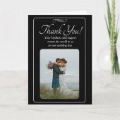 Photo & Messages on Black White, サンキューカード (正面)