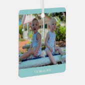 PHOTO METALオーナメント（裏面に名前が付いている）。 メタルオーナメント (正面右)