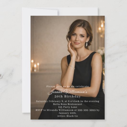 Photo milestone birthday 招待状 (正面)