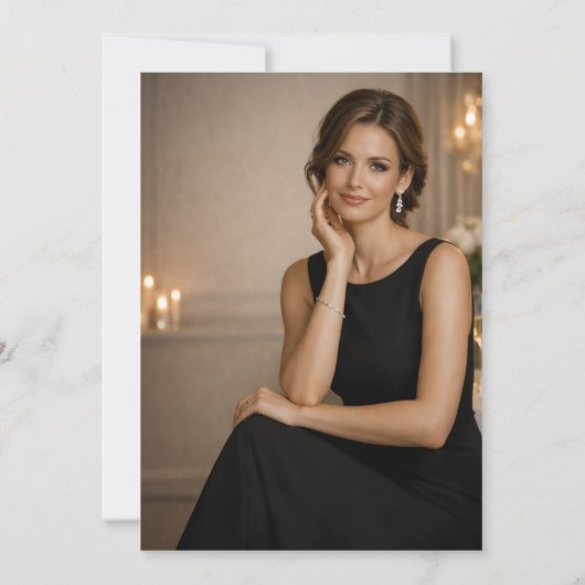 Photo milestone birthday 招待状 (裏面)