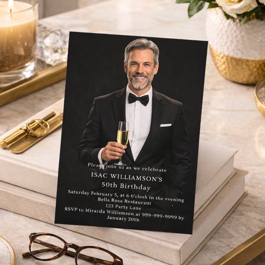 Photo milestone birthday 招待状