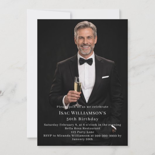 Photo milestone birthday 招待状 (正面)