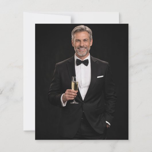 Photo milestone birthday invitation (裏面)