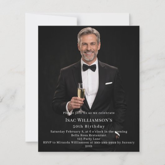 Photo milestone birthday invitation (正面)