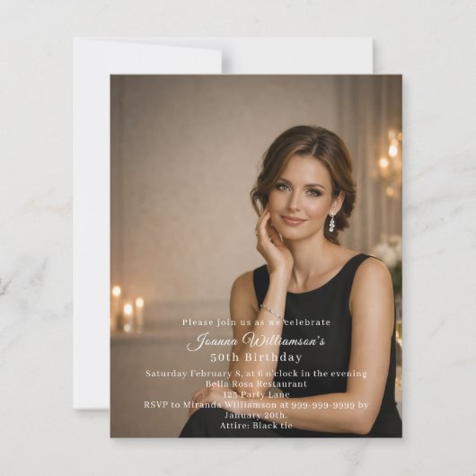 Photo milestone birthday invitation (正面)