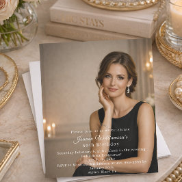 Photo milestone birthday invitation