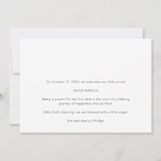 Photo Minimalist Elegant Typography Hello World (裏面)