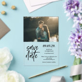 Photo Minimalist Save the date アクリル招待状 (インサイチュ (ウェディング))