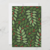 Photo modern berries joy branches Christmas シーズンカード (裏面)