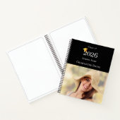 Photo Modern Black Senior Graduate ノートブック (内部)