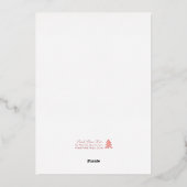 Photo Modern Bold Navy Blue 2026 Holiday Gold Card 箔招待状 (裏面)