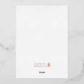 Photo Modern Bold White 2026 Holiday Gold Card 箔招待状 (裏面)