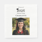 Photo modern Graduation Party luncheon スタンダードランチョンナプキン (正面)