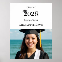 Photo modern Graduation Party welcome ポスター