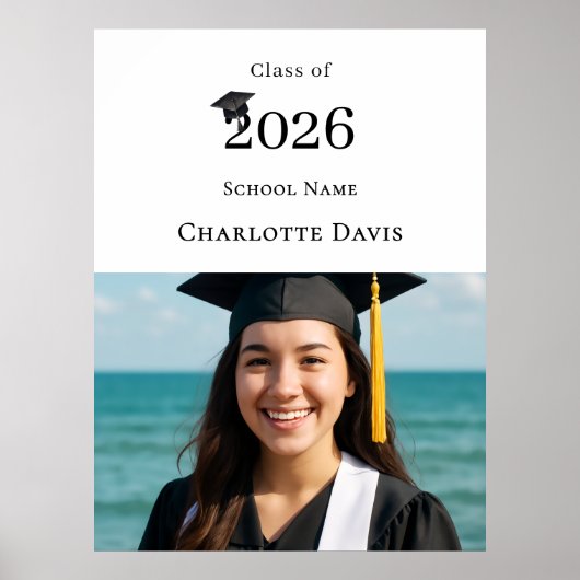 Photo modern Graduation Party welcome ポスター (正面)