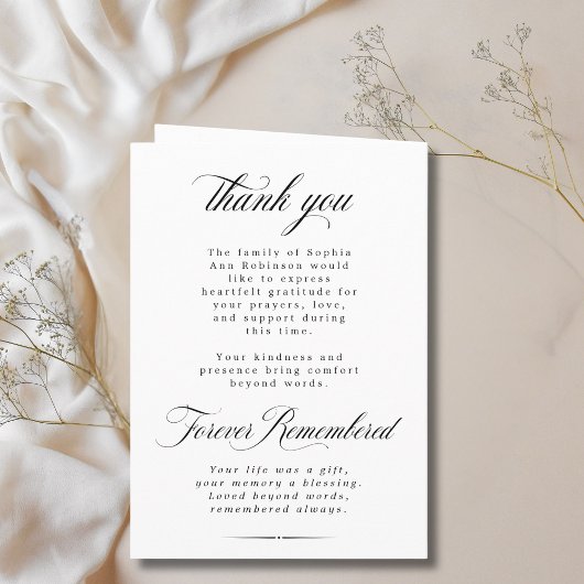 Photo Modern Memorial Order of Service Program  カード