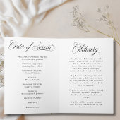 Photo Modern Memorial Order of Service Program  カード