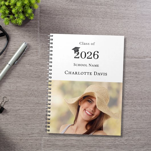  Photo Modern Senior Graduate Class of 2026 ノートブック