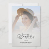 Photo Modern Transparency Overlay Vellum Effect 招待状 (正面)