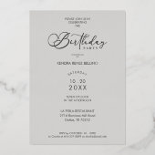 Photo Modern Transparency Overlay Vellum Effect 箔招待状 (裏面)