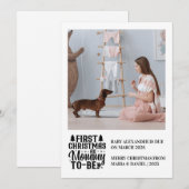 Photo Mommy to be Christmas Pregnancy Announcement シーズンカード (正面/裏面)