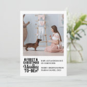 Photo Mommy to be Christmas Pregnancy Announcement シーズンカード (スタンド正面)