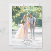 Photo Monogram Embossed Baroque Wedding Invitation 招待状 (正面)