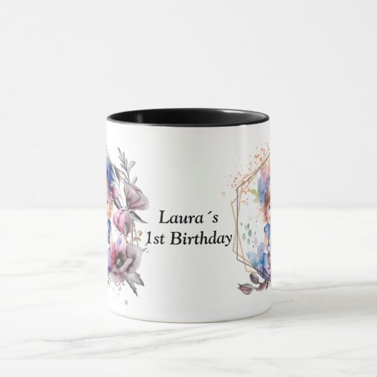 Photo mug with flower frame マグカップ (中央)