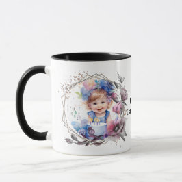 Photo mug with flower frame マグカップ