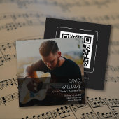 Photo Music Teacher Singer Songwriter QR Code スクエア名刺