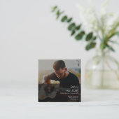 Photo Music Teacher Singer Songwriter QR Code スクエア名刺 (スタンド正面)