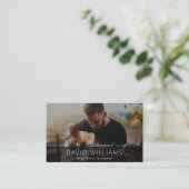 Photo Music Teacher Singer Songwriter QR Code 名刺 (スタンド正面)