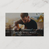 Photo Music Teacher Singer Songwriter QR Code 名刺 (正面)