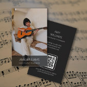 Photo Music Teacher Singer Songwriter QR Code 名刺