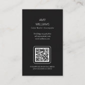 Photo Music Teacher Singer Songwriter QR Code 名刺 (裏面)