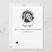 *PHOTO NAME Birthday Card Girl Cake 招待状 (裏面)