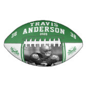 Photo, Name, Team Logo Green & White Player アメリカンフットボール (正面)