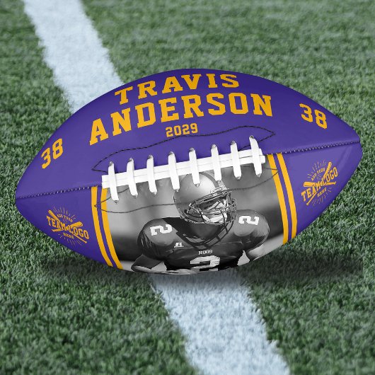Photo, Name, Team Logo Purple & Gold Player アメリカンフットボール