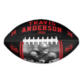 Photo, Name, Team Logo Red & Black Player アメリカンフットボール (正面)