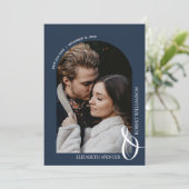 Photo Navy Blue QR Code 結婚's セーブザデート (スタンド正面)