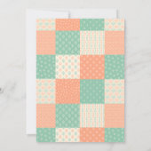 Photo Neutral Quilt Birth Announcement  招待状 (裏面)