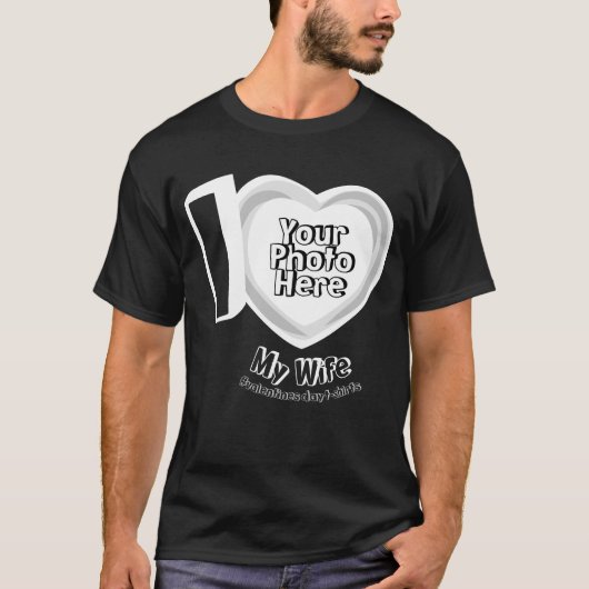 Photo New 結婚 I love My Wife for Hands Tシャツ (正面)