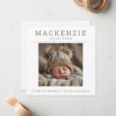 Photo New Baby Photo Personalized 2 sided ノートカード (正面/裏面インサイチュ)