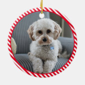 Photo Nice List Member Approved By Santa Christmas セラミックオーナメント (裏面)