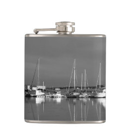 photo noir et blanc, bateaux フラスク