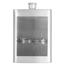 photo noir et blanc, bateaux フラスク